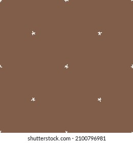 Gender neutral star seamless vector background. Simple whimsical sky two tone pattern. Kids nursery wallpaper or scandi all over print. 