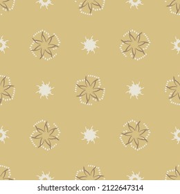 Fondo vectorial sin fisuras de luz solar neutra de género. Sencillo y romántico patrón de 2 tonos. Papel tapiz infantil o escándalo por toda la prensa. 