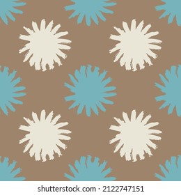Gender neutral sunshine seamless vector background. Simple whimsical romantic 2 tone pattern. Kids nursery wallpaper or scandi all over print. 