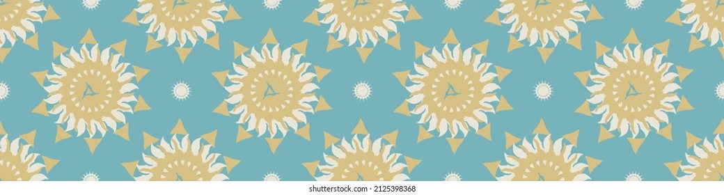 Gender neutral sunshine seamless vector border. Simple whimsical romantic 2 tone banner. Kids nursery or scandi bordur. 