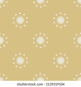 Gender neutral sunshine seamless vector background. Simple whimsical romantic 2 tone pattern. Kids nursery wallpaper or scandi all over print. 