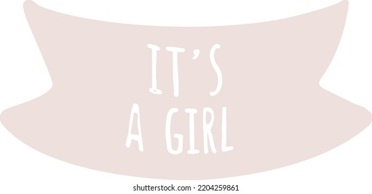 Gender party. Baby shower. Boy or girl Vector illustration