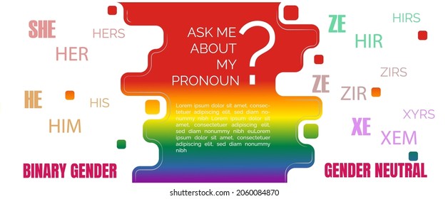 Gender pronoun.Ask me my pronoun?.Binary gender and neuter gender.