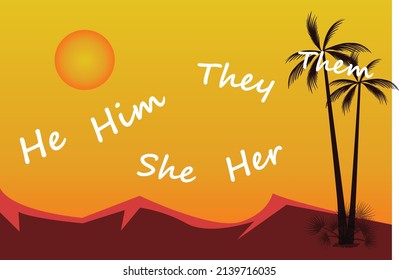 Gender Pronouns Graphics Showing Gender Pronunciations