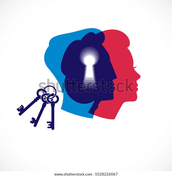 Gender Psychology Concept Created Man Woman Stock Vector Royalty Free