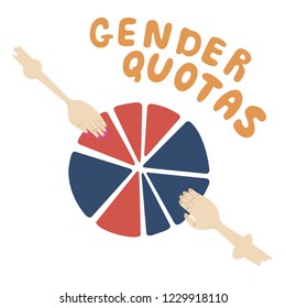 Gender Quotas Illustration Stock Vector (Royalty Free) 1229918110 ...