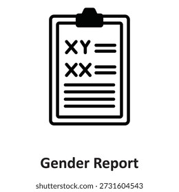 Gênero Relatório Vetor Ícone que pode facilmente modificar ou editar

