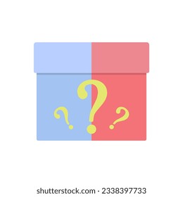 Gender reveal baby box icon. Vector illustration.