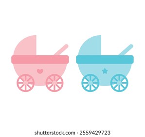 gender reveal baby party isolated