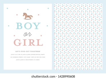 Gender Reveal Baby Shower Invitation