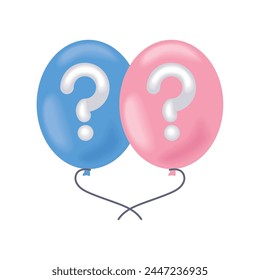 gender reveal balloons isolated design