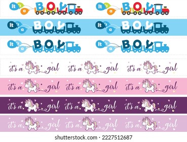 Gender reveal band set design