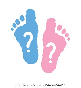 gender reveal boy or girl isolated