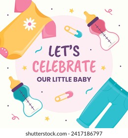 Gender reveal party background. Boy or girl reveal party. gender party. Baby's gender reveal party celebration. Vector Illustration design for Poster, Banner, Invitation Card. blue and pink color.