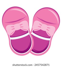 gender reveal pink booties isolated design