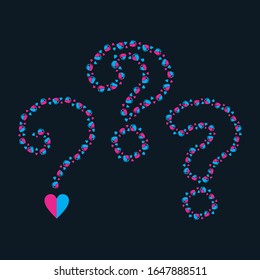Gender Reveal Question Mark Baby Feet Stock Vector (Royalty Free