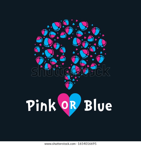 Gender Reveal Question Mark Baby Feet Stock Vector (Royalty Free