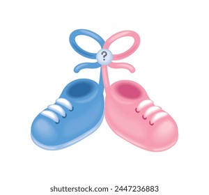 gender reveal shoes isolated design