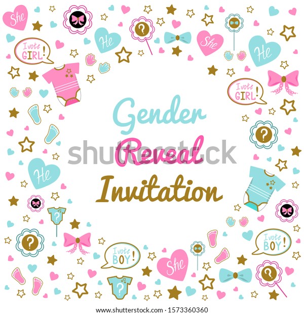 Gender Reveal Party Invitations Free Template from image.shutterstock.com
