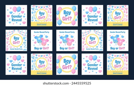 gender reveal vector illustration flat design