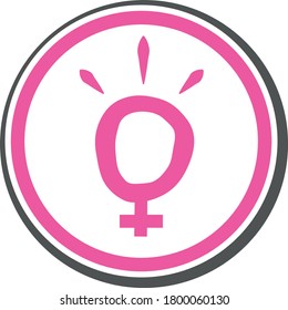 gender right sing. can use for print or web. girls power symbol. we can do it; 