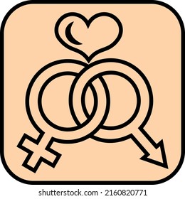 Gender romance, illustration, vector on a white background.
