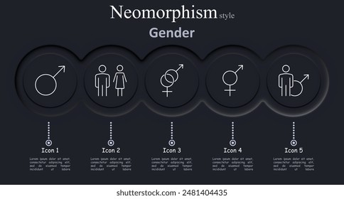 Gender set icon. Male symbol, gender symbols, signs, identity, male and female, representation, diversity, , identity, symbol.