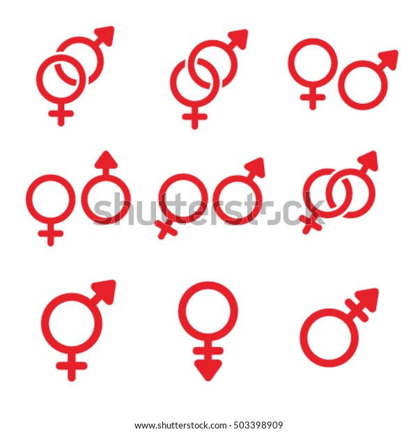 Gender Sex Logo Icon Template Set Stock Vector Royalty Free 503398909 Shutterstock