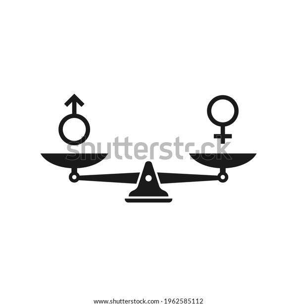 Gender Sexual Equality Concept Scales Male Stock Vector Royalty Free 7147