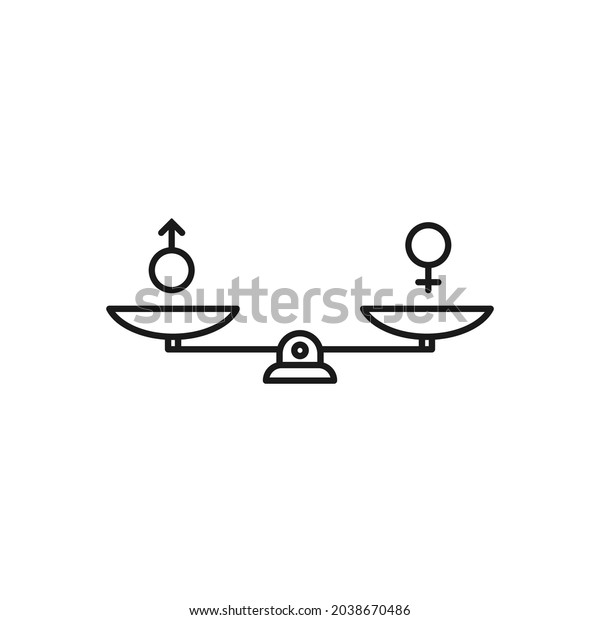 Gender Sexual Equality Concept Scales Male Stock Vector Royalty Free 2038670486 Shutterstock 1658