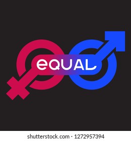 gender sign. gender equality between men and women vector illustration design.