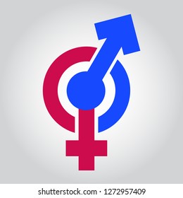 gender sign. gender equality between men and women vector illustration design.