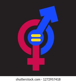 gender sign. gender equality between men and women vector illustration design.