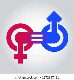 gender sign. gender equality between men and women vector illustration design.