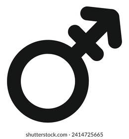 Vector simple del icono de signo de género. Género. Retrato trans