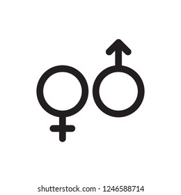 gender sign icon vector design. glyph style design