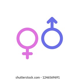 gender sign icon vector flat style design
