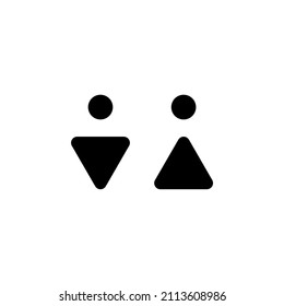 Gender, Sign, Male, Female, Straight Solid Icon Simple Design Concept Suitable For Any Purposes