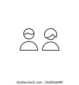 Gender, Sign, Male, Female, Straight Thin Line Icon Vector Illustration Logo Template. Suitable For Many Purposes.