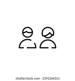 Gender, Sign, Male, Female, Straight Dotted Line Icon Vector Illustration Logo Template. Suitable For Many Purposes.
