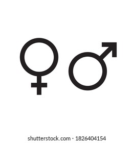 Icono de vector de símbolo de signo de género