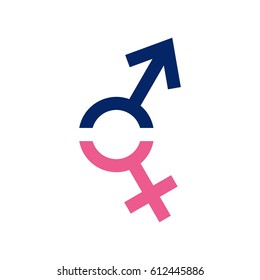 Gender Sign Vector Illustration Logo Template Illustration Design. Vector EPS 10.
