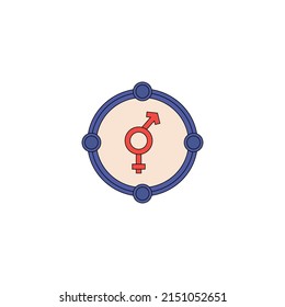 gender sign vector type icon