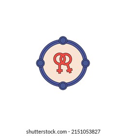 gender sign vector type icon