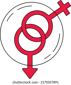 Gender Signage Concept, Love Vector color Icon Design, In Vitro Fertilization Symbol, Pregnancy and obstetrician Sign, test tube baby procedure stock illustration, maternity clinic logo