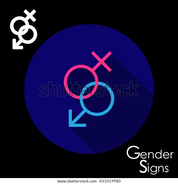 Gender Signs Male Female Circles Cross Stock Vector Royalty Free 433319980