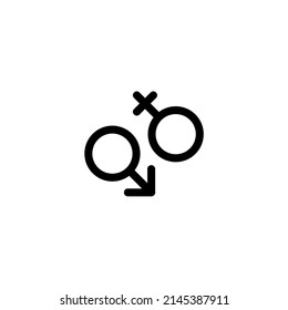 gender simple icon on white background