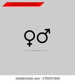 Símbolo de género para el diseño de su sitio web, logotipo, aplicación, interfaz de usuario. Ilustración del vector, EPS10.