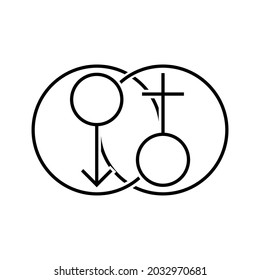 gender symbol icon design vector 