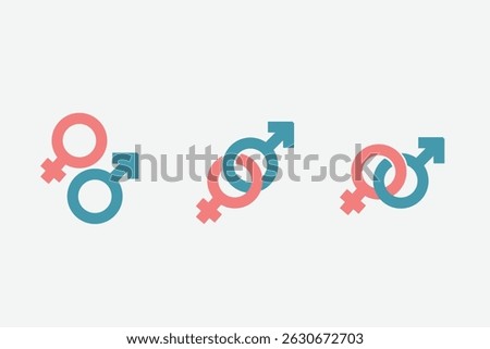 gender symbol icon in flat vector